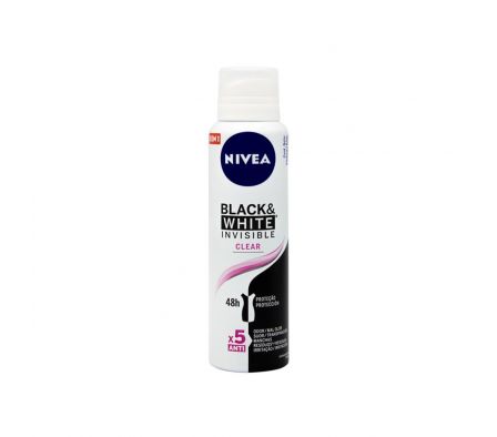 NIVEA DEO SPRAY INVISIBLE B&W CLEAR FEM 150ML (12)
