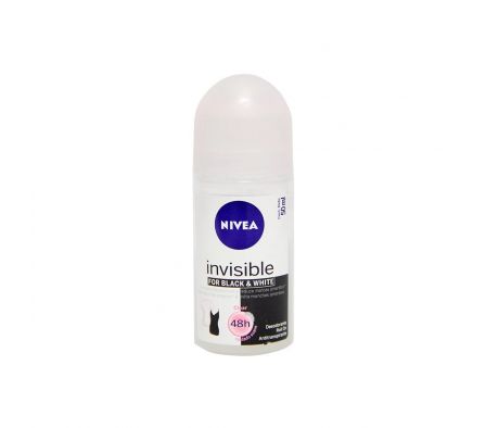 DESOD. NIVEA ROLL INV.BCO&NEGRO CLR FEM 50ML