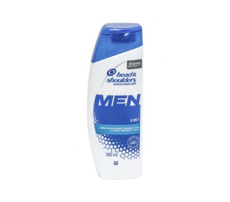 SH H&S 3 EN 1 LIMPIA/PROTEGE/SUAVISA 180ML (12)