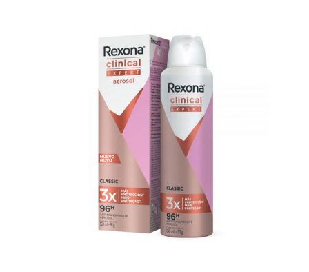 DESOD. AEROSOL REXONA CLINICAL WOMAN CLASSIC 96HS X 150ML (12)