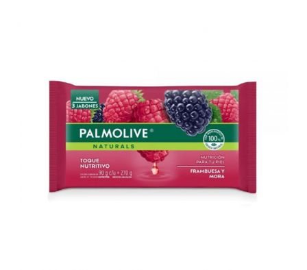 PACK JABON DE TOC. PALMOLIVE FRAMBUESA Y MORA 3X 90GR (24)