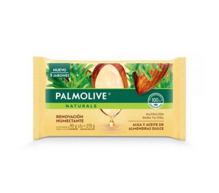 JABON TOC. PALMOLIVE ALGAS Y ALMENDRAS DULCES 3 X90GR