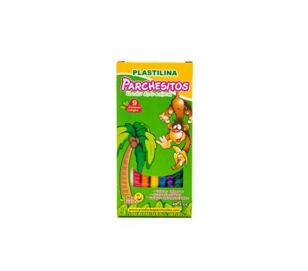 PLASTILINA PARCHESITOS LARGA X9 COLORES