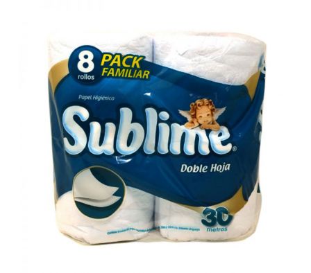 PAPEL HIGIENICO SUBLIME NEUTRO DH 30MT X 8UNID (6)