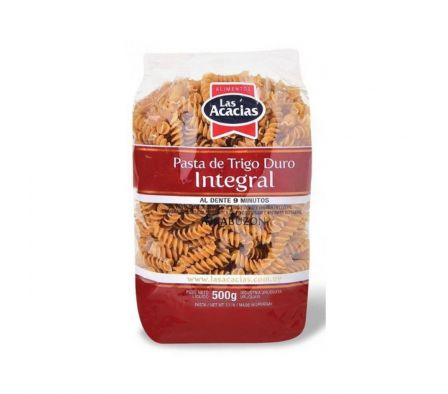 FIDEO PASTA INTEGRAL LAS ACACIAS TIRABUZON 400GR