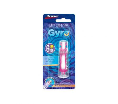 CINTA CORRECTORA GYRO 6MTS COLORES SURT.X UN