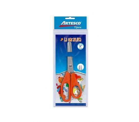TIJERA ESCOLAR ARTESCO NARANJITA 5" X UN (BR)