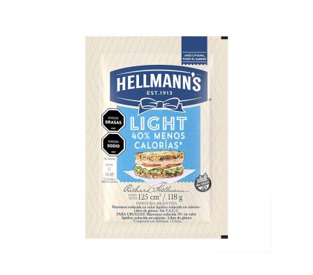MAYONESA HELLMANN´S LIGHT S/TACC SC 2X20 118GR