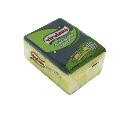 ESPONJA VIRULANA C/FIBRA CUIDA UÑAS