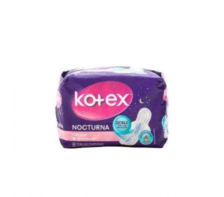 TOA. FEM. KOTEX NOCTURNA C/ALAS 8UN (24)