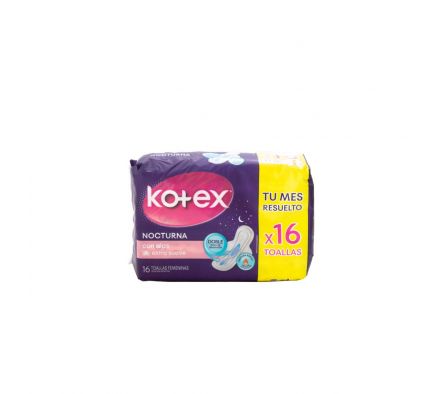 TOA. FEM. KOTEX NOC TELA C/ABAS 16UN (12)