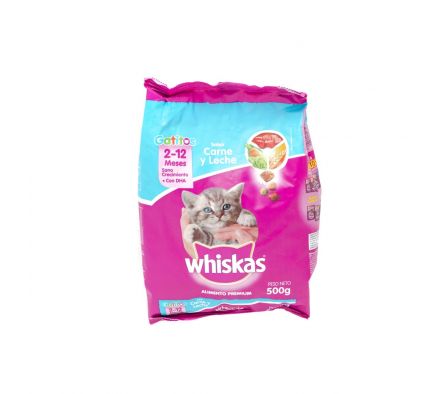 COMIDA P/GATOS WHISKAS CARNE/LECHE 500GR