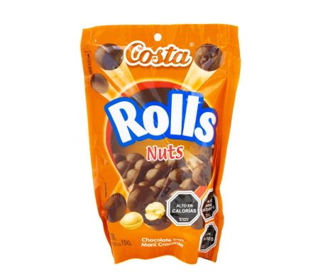 CHOCOLATE COSTA ROLLS NUTS 150 GR (15)