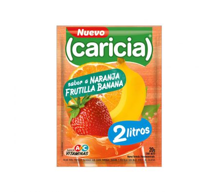 JUGO E/POLVO CARICIA NAR/FRUT/BAN 2LT X 20GR (160)