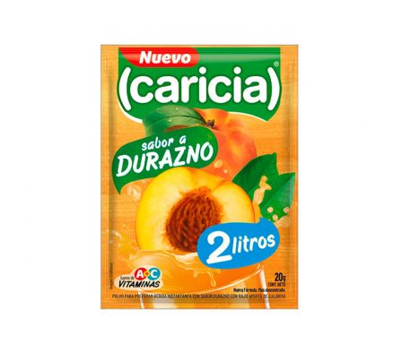 JUGO E/POLVO CARICIA DURAZNO 2LT X 20GR (160)