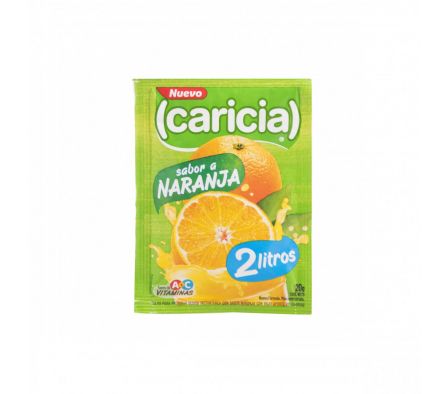 JUGO E/POLVO CARICIA NARANJA 2LT X 20GR (160)