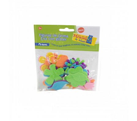FLORES GLITTER GOMA EVA TORRE