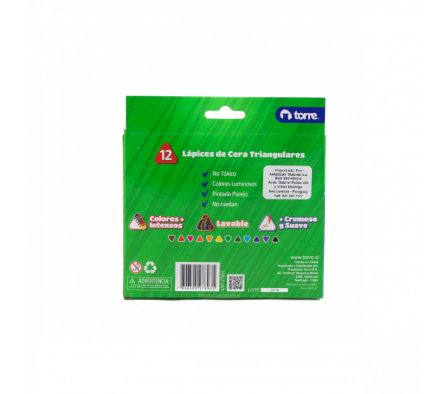 LAPIZ CERA 12 COLOR TRIANG IMAGIA (12)