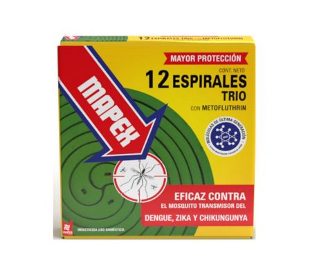ESPIRALES TRIO MAPEX C/CITRONELLA 12UN