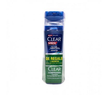 PACK SHAMPOO CLEAR MEN COOL MENTHOL 400ML + 200ML (6)
