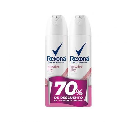 PACK DESOD. AEROSOL REXONA  POWDER DRY  2X150ML (6)
