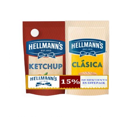 PACK KETCHUP HELLMANNS 237GR+MAYINESA 250 GR (6)