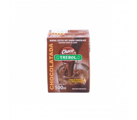 LECHE CHOCOLATADA TREBOL UAT SQUARE 500ML (12)