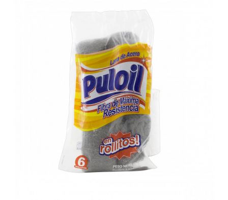 LANA DE ACERO PULOIL ROLLITO X 6UND  (120)