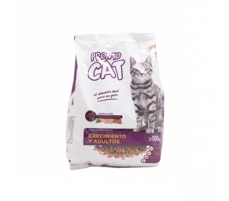 ALIME. P/ GATO PRONTO CAT 500GR CRECIM/ADUL (12)