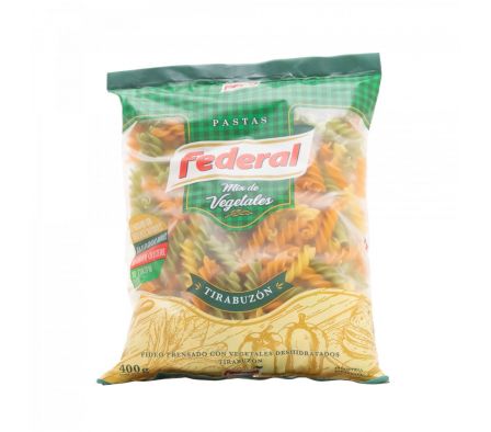 FIDEO TIRABUZON FEDERAL MIX DE VEGETALES 400 GR (10)