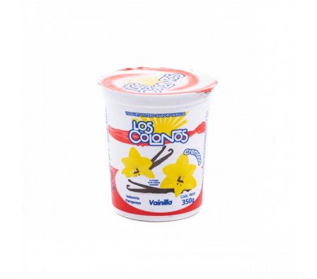 YOG. LOS COLONOS ENTERO VAINILLA 350GR