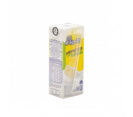 BEBIDA UHT LOS COLONOS HIPERPROTEICA BANANA 200ML.(30)