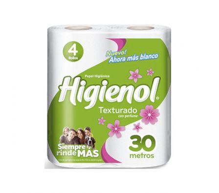 PAPEL HIG. HIGIENOL TEXTURADO PERFUMADO 4X30MTS (12)