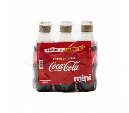 PACK COCA COLA 250ML X 6 PET. (6) SMK