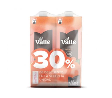 PACK X 2 JUGOS DEL VALLE DURAZNO 1 L (1)