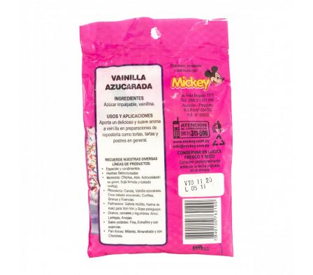 VAINILLA AZUCARADA MICKEY 50 GR