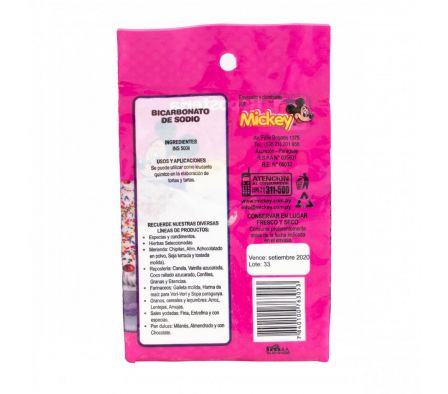 BICARBONATO DE SODIO MICKEY 25 GRS