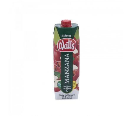 JUGO TETRA WATTS MANZANA 1 LT.