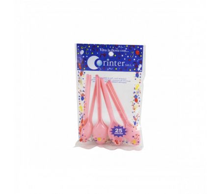 CUCHARITA CORINTER X 25 UN COLOR ROSA