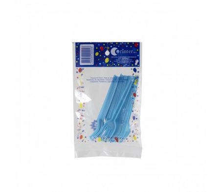 TENEDORCITO CORINTER X 25UN CELESTE