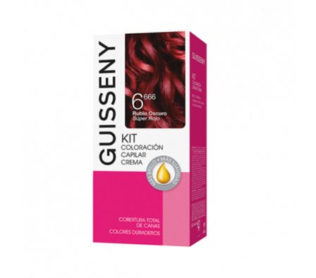 KIT TINTE GUISSENY RUBIO OS. SUPER ROJO Nº 6.666 (12)
