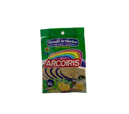MEZCLA DE HIERBAS (ANIS-BOLDO-MANZAN.) ARCO IRIS 30GR. (10)