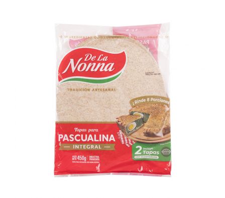 TAPA P/ PASCUALINA DE LA NONNA INTEGRAL X 450 GR