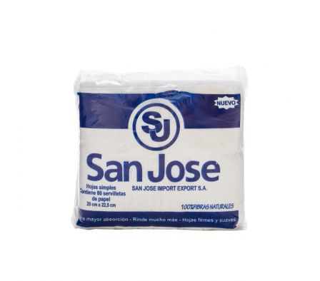 SERVILLETA SAN JOSÉ 20X23CM 80 HOJAS (20)