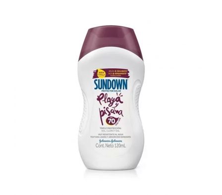 PROTECTOR SOLAR SUNDOWN FPS 70 PLAYA/PISCINA X 120ML (12)