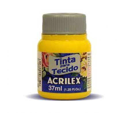 TINTA P/ TEJIDO ACRILEX AMARILLO 37ML (12)