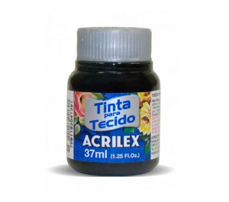 TINTA P/ TEJIDO ACRILEX NEGRO 37ML (12)