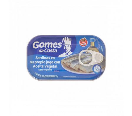 SARDINAS GOMES EN ACEITE  125 GRS.