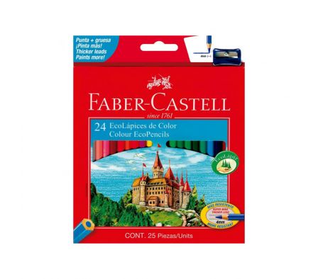 LAPIZ DE COLOR FABER ECOLAPIZ X 24UND (6)
