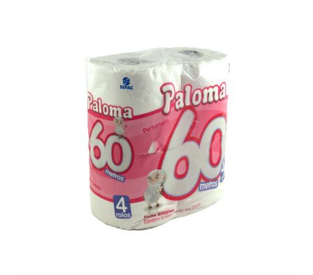 PAPEL HIG. PALOMA PERF. 60 MT H/S X 4(16)